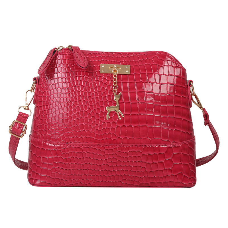 Dame Mode Afslappet Crossbody Taske i Ensfarvet med Stor Kapacitet