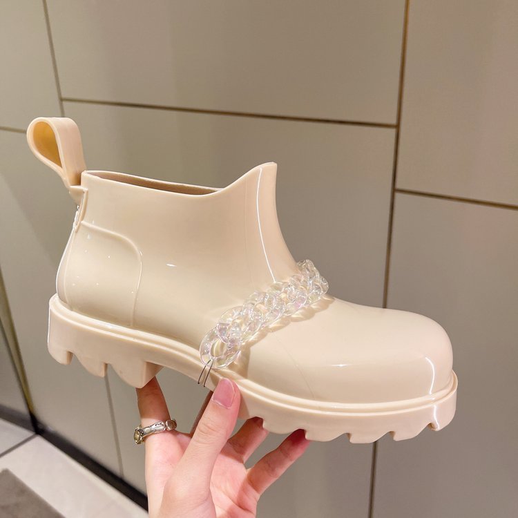 Women's Outerwear Fashion Chain Platform Rain Boots