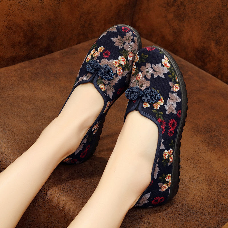 Women's Folk Style Casual Dance Flat Shoes