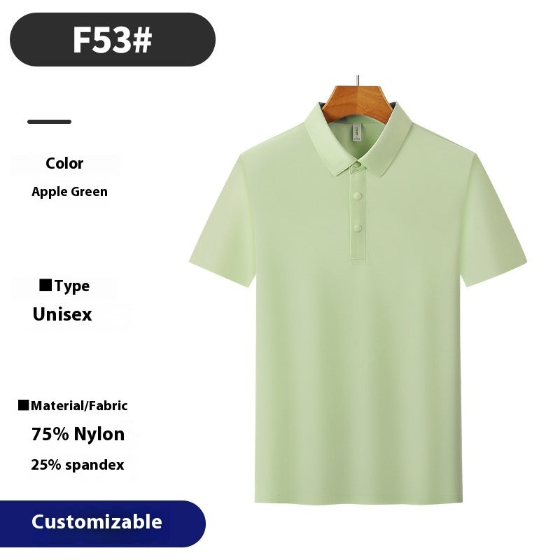 Polo Shirt Brocade Ammonia Seamless Summer Running Ice T-shirt Golf