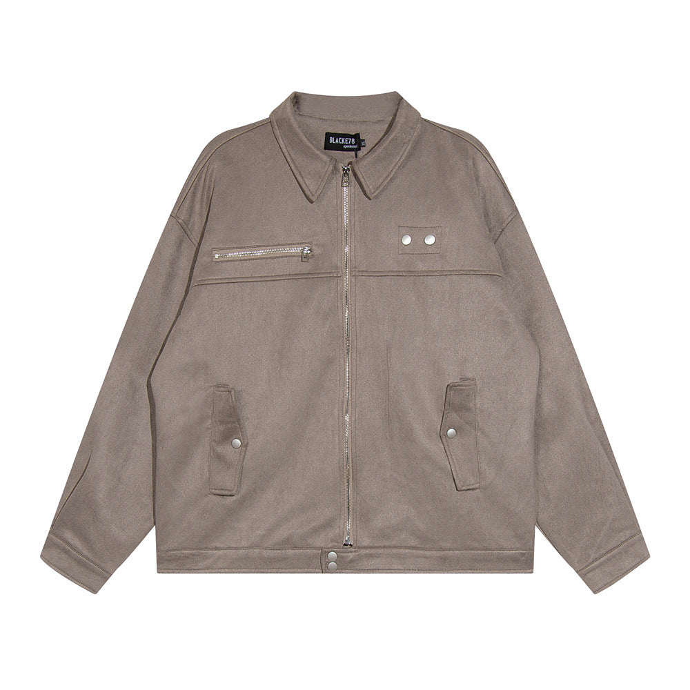 Men's Autumn And Winter Loose Casual Design Pocket Flying Baseball Uniform Fashion Brand
