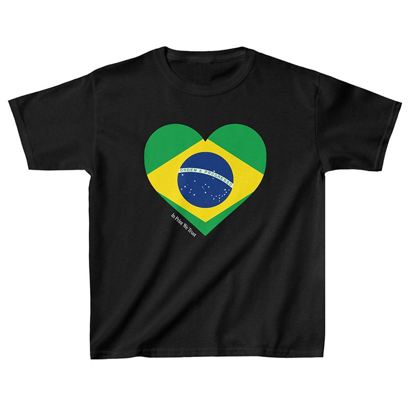 Slim-fit Sexy Gothic Cropped T-shirt