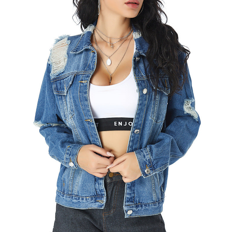 European And American Slim All-match Denim Female Jacket Women