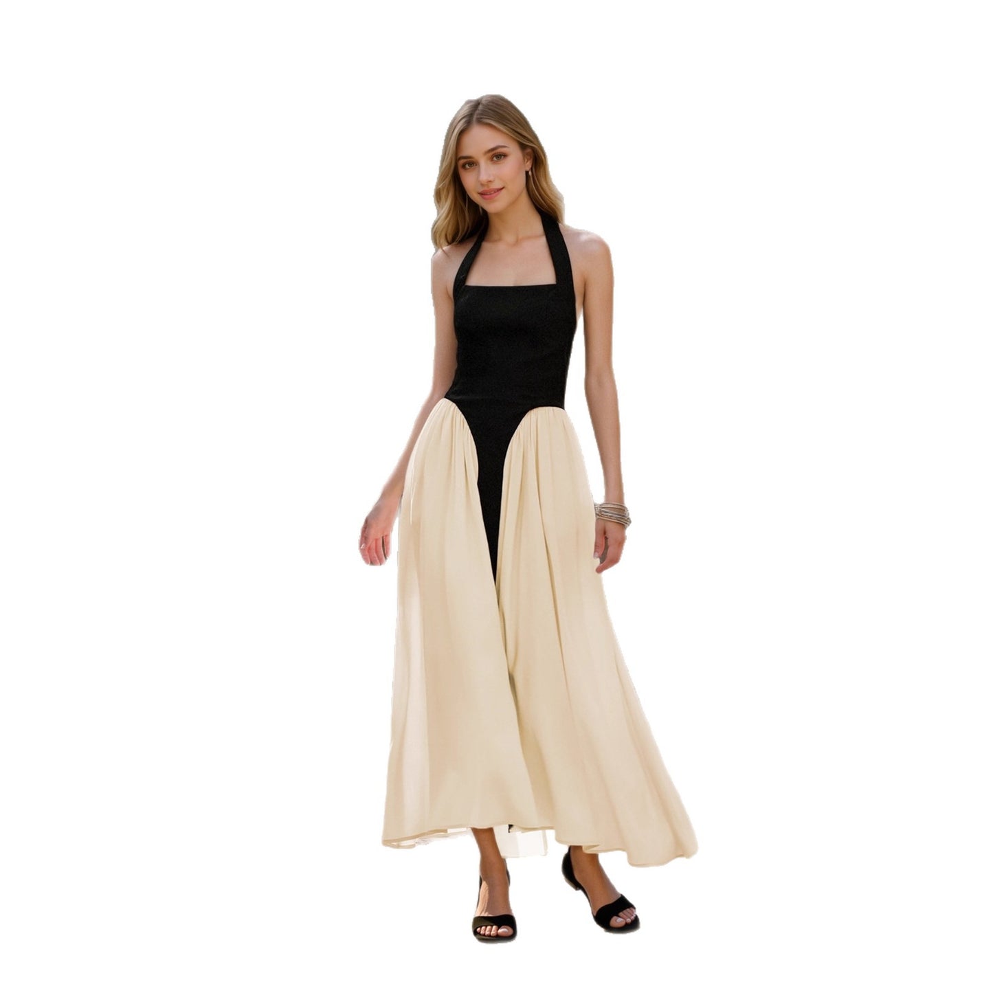 Sleek Personalized Design Womens Sleeveless Boat Neck Dress
