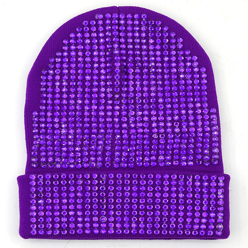New Diamond Solid Color Handmade Wool Hat