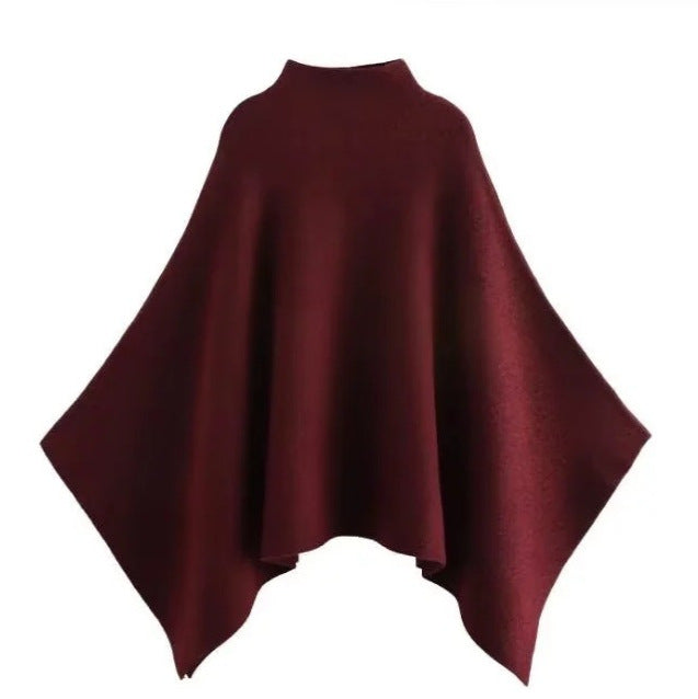 Women's Fashionable Asymmetric Knitted Cape