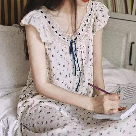 Womens Retro Rose Floral Sweet & Cute Loose Dress For Girls Perfect For Outdoors