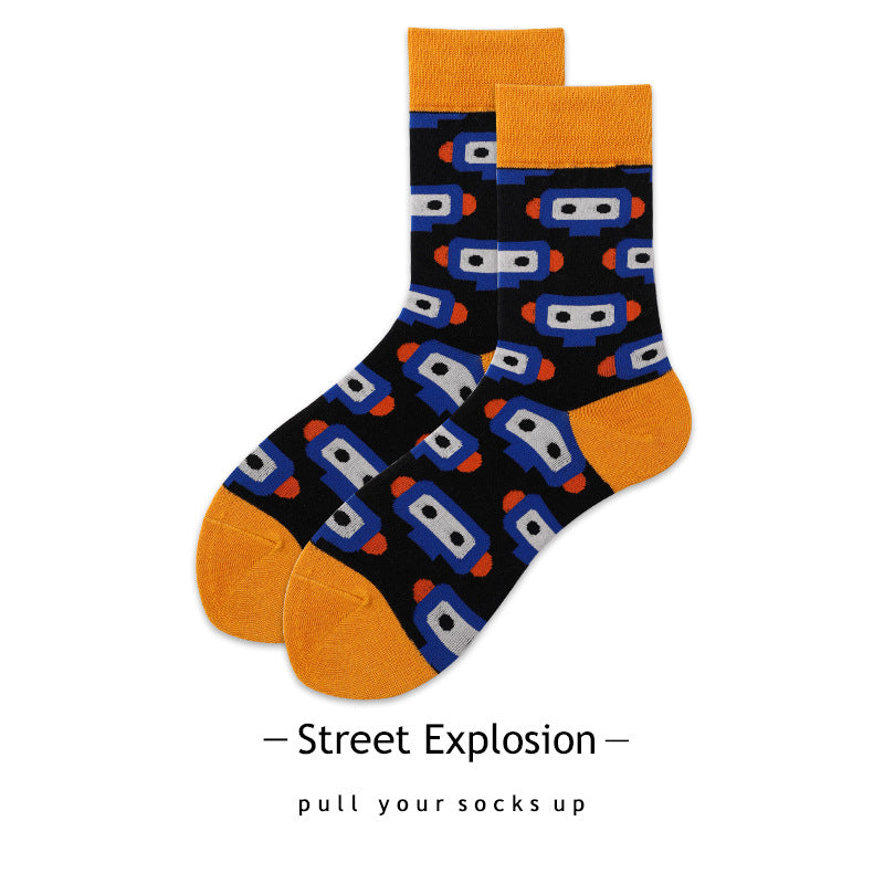 Cartoon Jacquard Sports Skate Socks