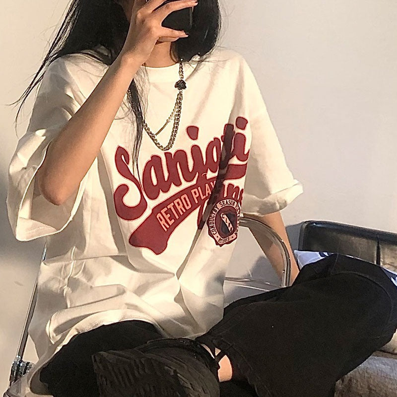 White Short Sleeve Half Sleeve Top
