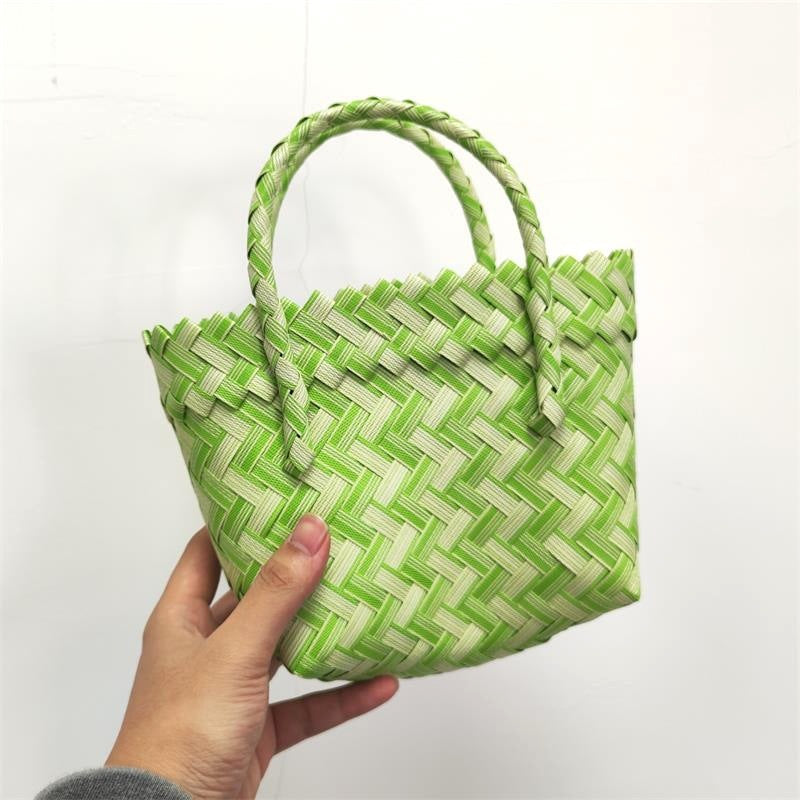 Women's Fashion Diagonal Basket Woven Bag