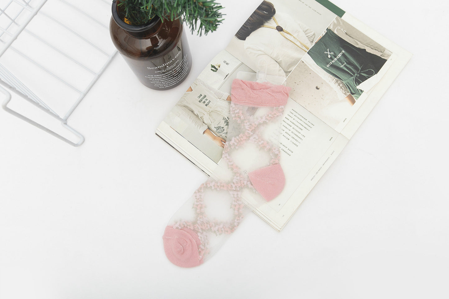 Korean Thin Glass Stockings Transparent Crystal Stockings