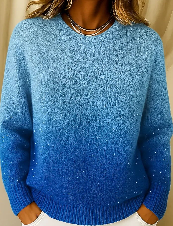 Mønster Element 3D Digitaltryk Løs Casual Raglan Sweater