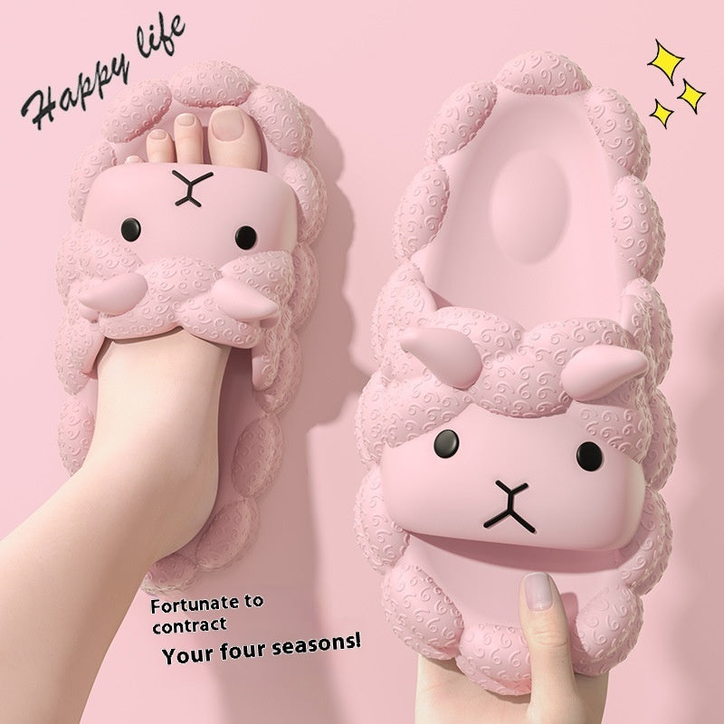 Cute Lamb Women's Summer Indoor Slippers