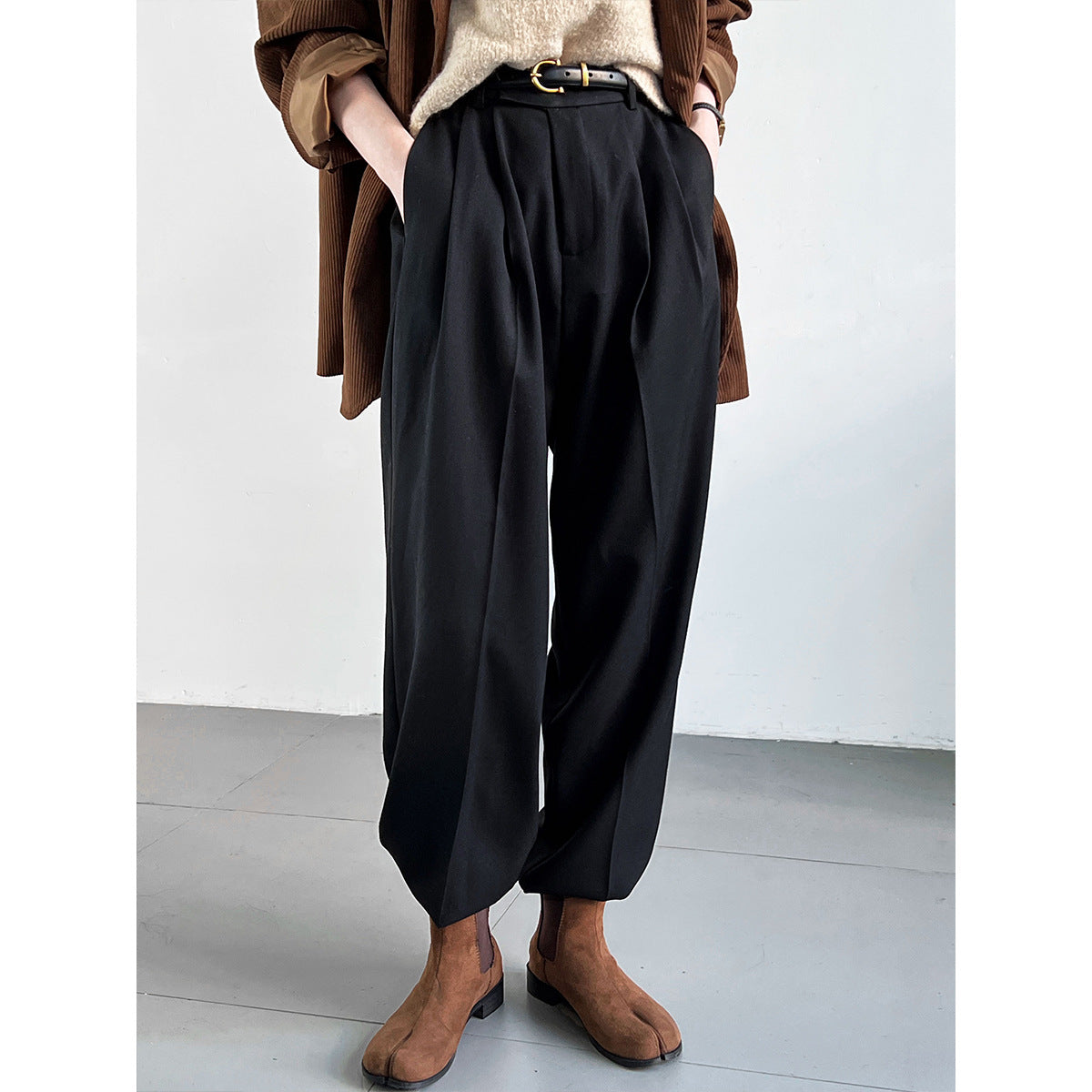 Spring And Autumn New Commuter Loose Drooping Wide-leg Pants