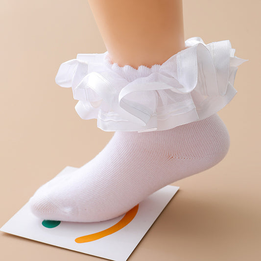 Home Fashion Simple Children's Lace Socks