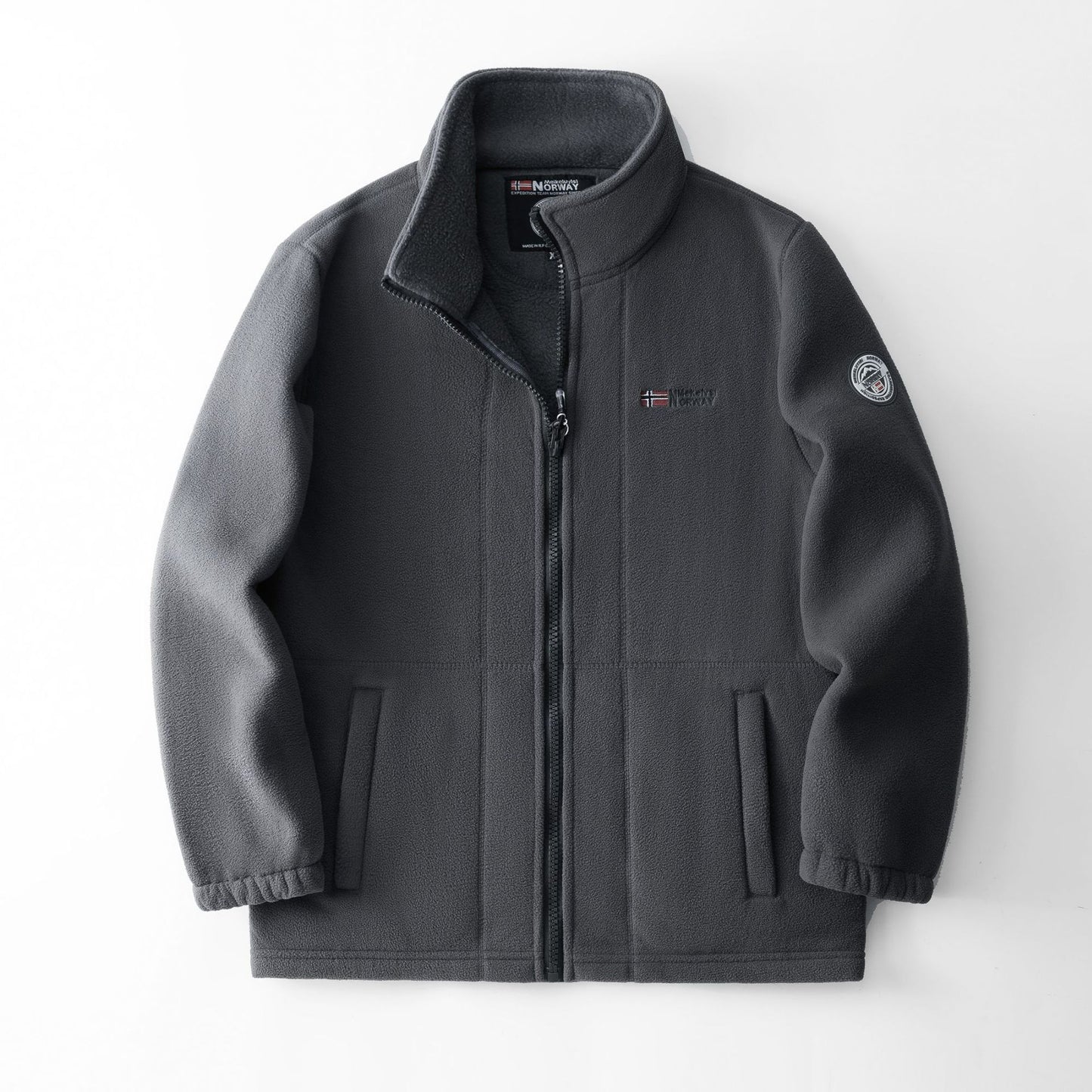 Mens Fleece-Lined Thickened Double-Sided Polar Fleece Jacket