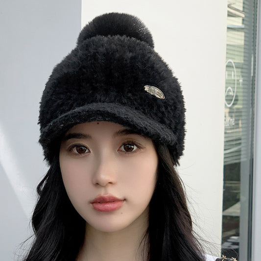 Autumn Winter Berber Fleece Warm Peaked Cap