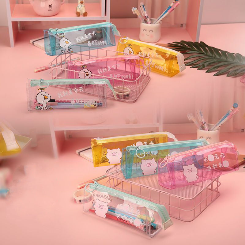 Small Daisy Transparent Pencil Case Stationery Box