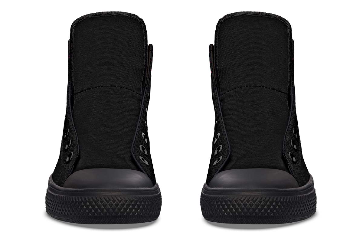 Men's And Women's Fashion Color Printing High-top Canvas Shoes