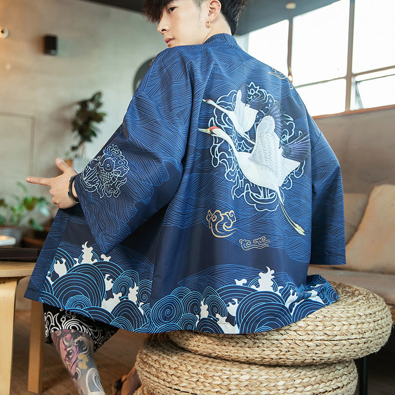 Chinese Tang Costume Improved Hanfu Men's Robe Coat
