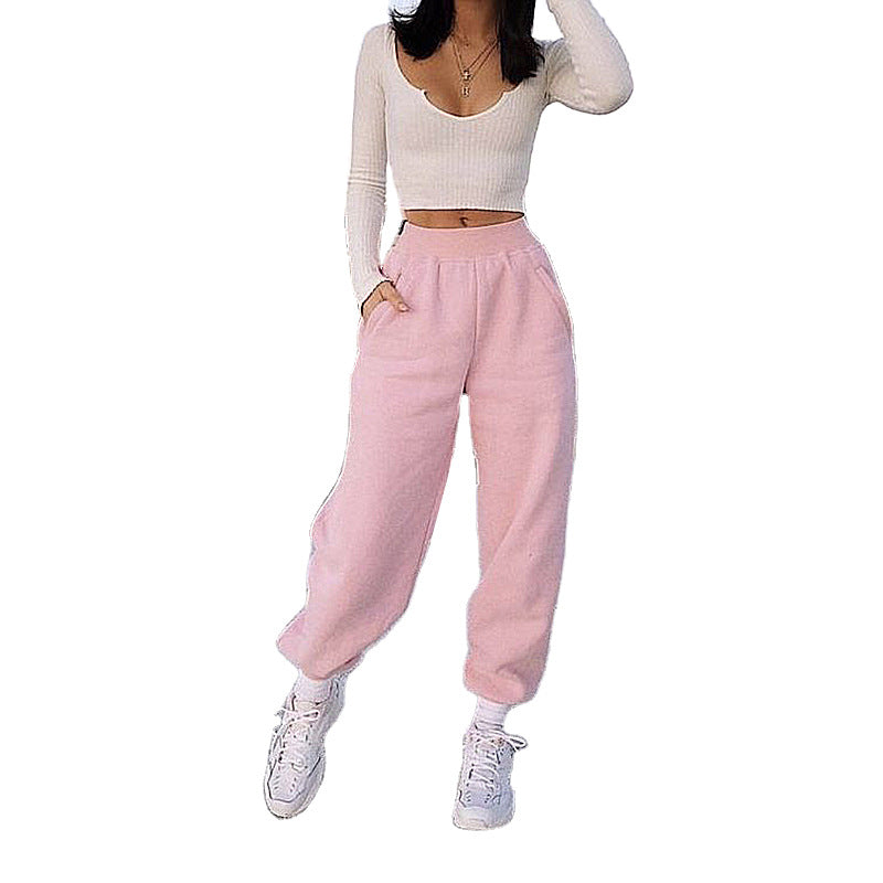 Casual Sports All-Match Plus Fleece Trousers