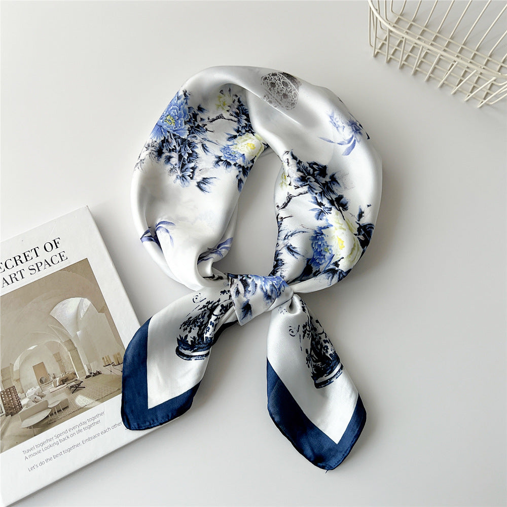 70 Lille firkantet tørklæde, silke tørklæde, kvinders forårs- og efterårs alsidige lille tørklæde, professionelt tørklæde, mode dekorativt tørklæde, hårbånd, opsat hår, hårsløjfe