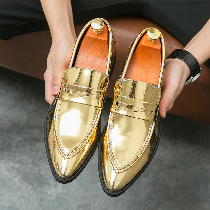 Men's Shoes, Pointed-toe Dress Shoes, Men's British-style Korean Loafers