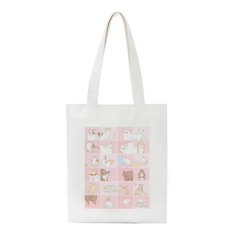 Single Shoulder Bag Cat Painting Handbag Female Cartoon Casual