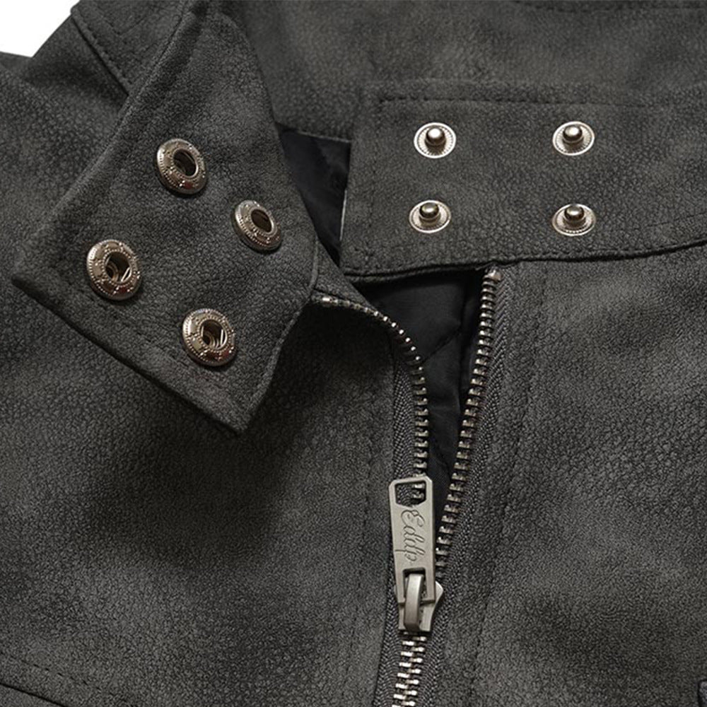 High Street Biker's Leather Jacket Male