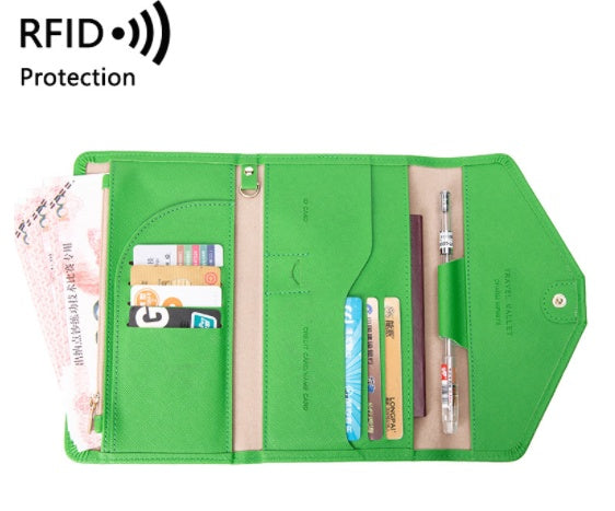 RFID Multi-function Air Ticket Certificate Bag Male And Female Passport Holder