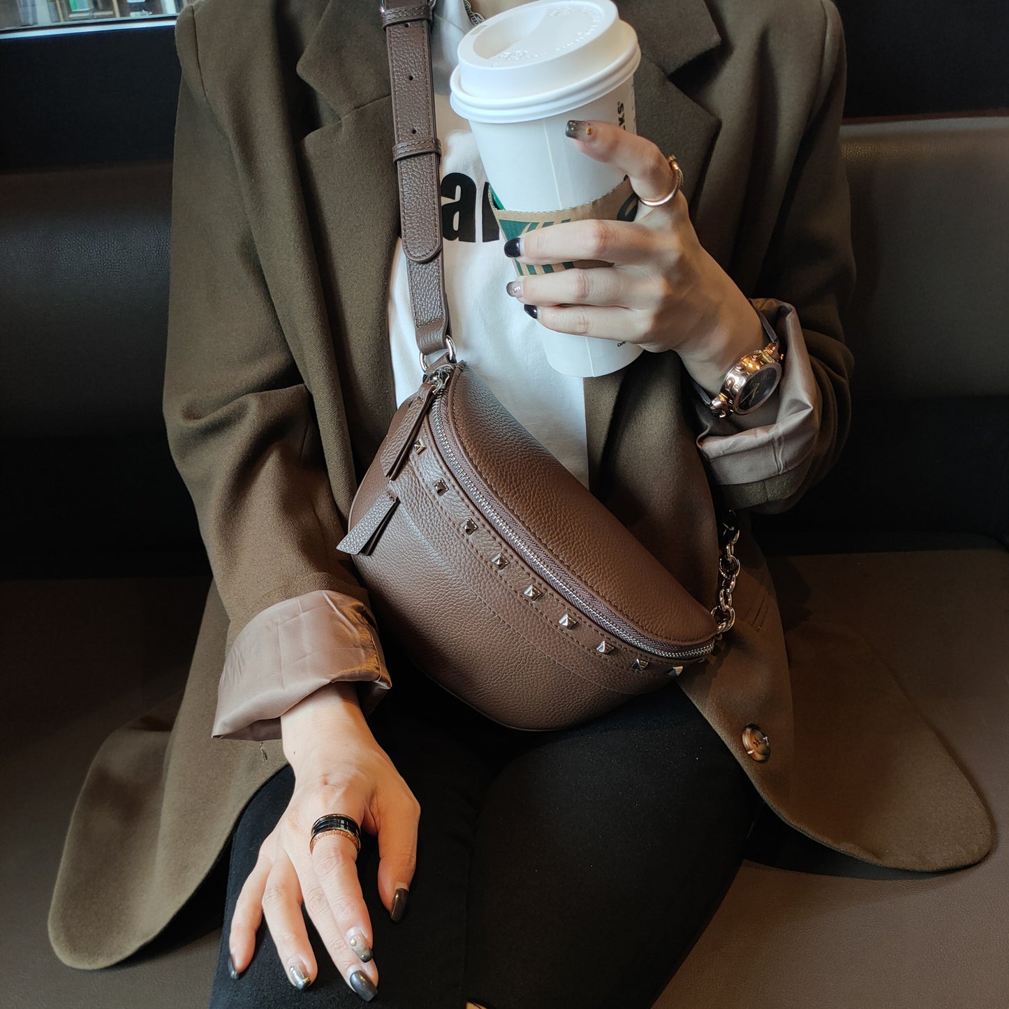 Youth Rivet Crossbody Dumpling Making