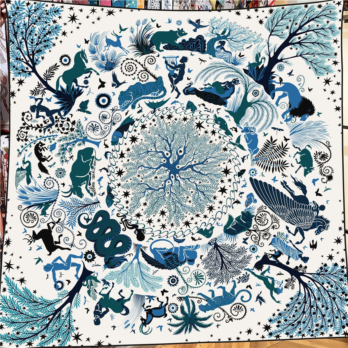Jungle Animal Silk-like Fur Women's Shawl Warm Scarf