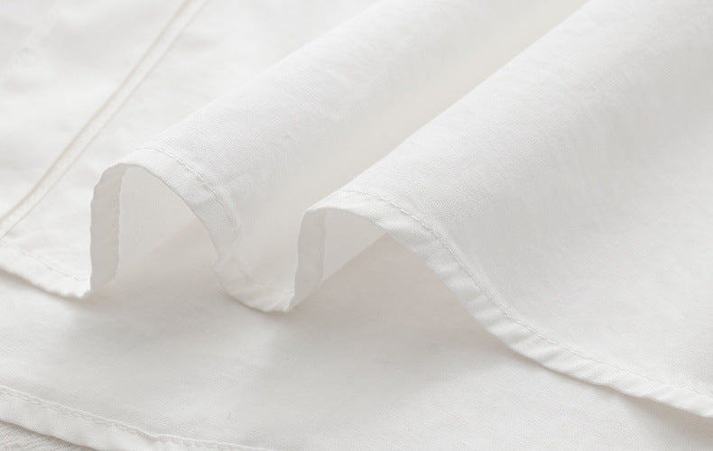 Women's Embroidered Rabbit Radish Shirt With Placket