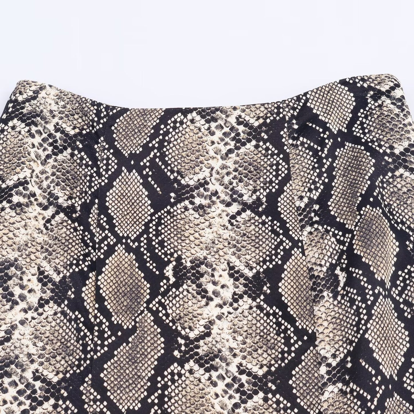 Animal Print Silk Texture MIDI Skirt