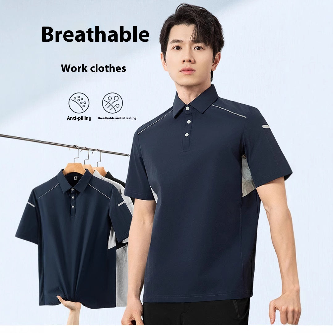Ice Feeling Quick-drying Technology With Pencil Case Short Sleeves