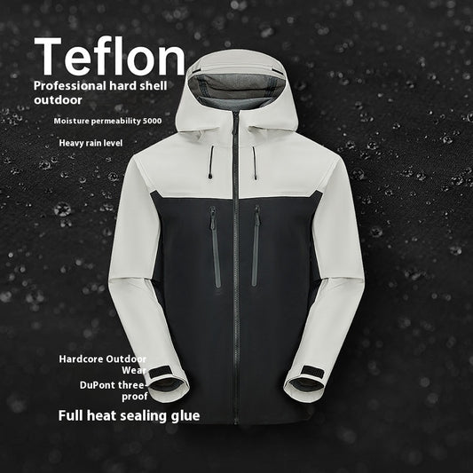 Men's And Women's Same Hard Shell Waterproof Single Layer Jacket Hiking