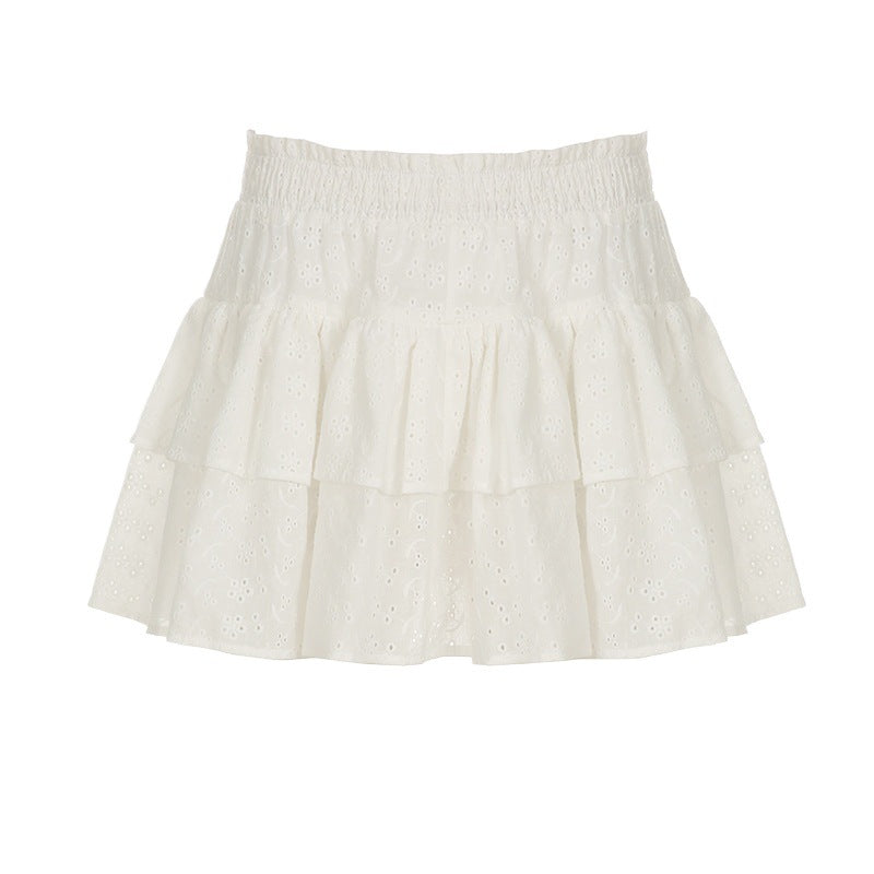 Gentle Retro Elastic Low Waist Cake Dress Sweet Girly And Fashion