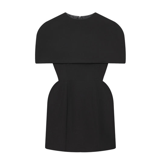 Sleeveless Square-neck Pullover Dress With A Shawl Neckline