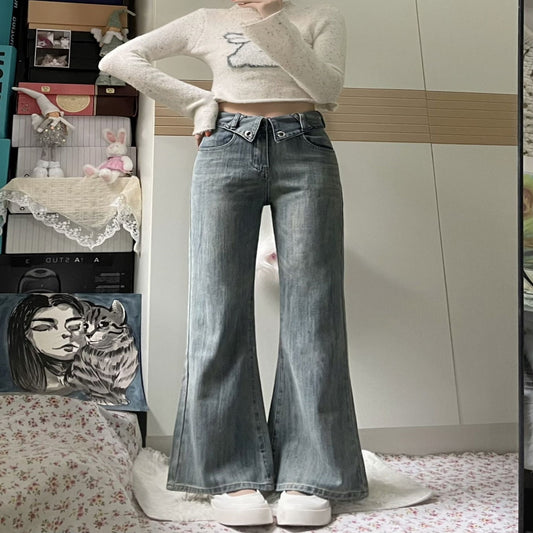 Løse Lige Lavtaljede Skinny Jeans til Kvinder