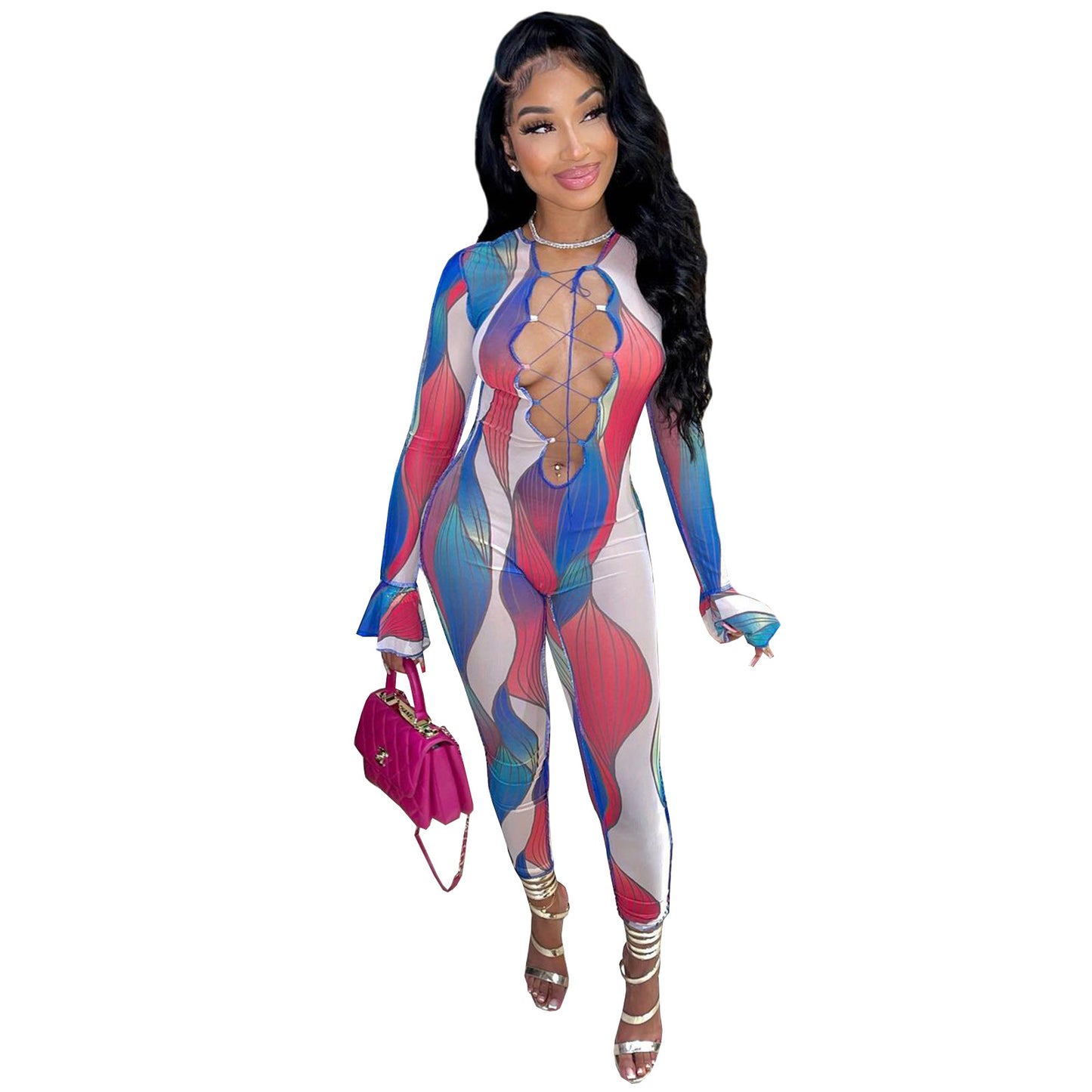 Women's Fashion Printed Jumpsuit