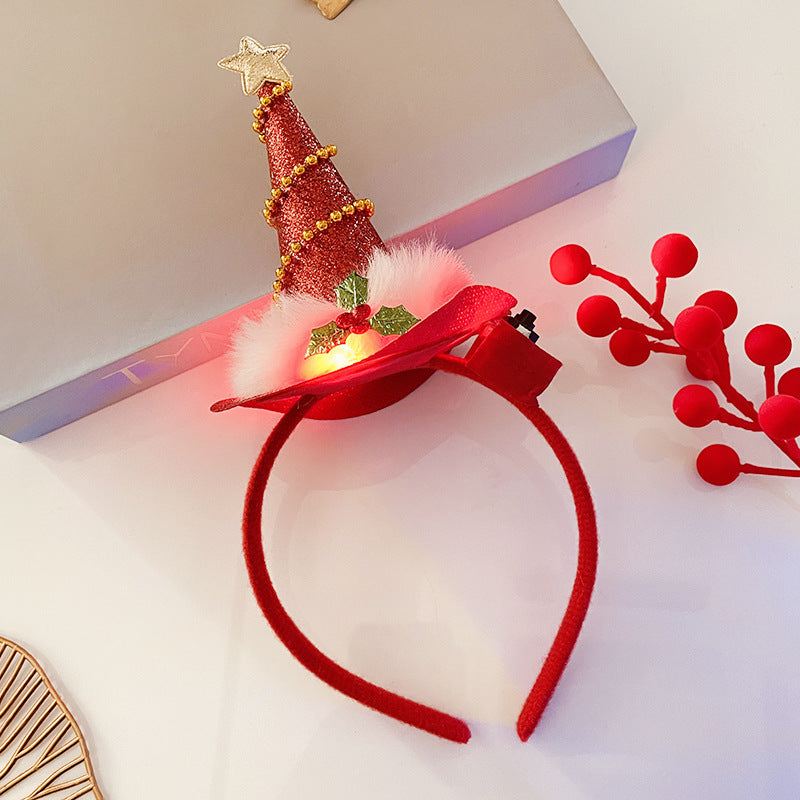 Christmas With Light Headband Snowflake Women's