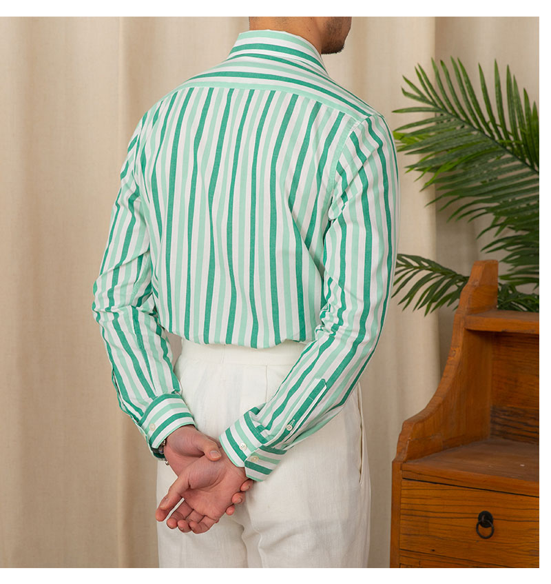 Men's Business Casual Cotton Striped Shirt