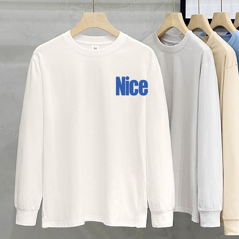 230g Heavy Cotton Long-sleeved T-shirt For Women