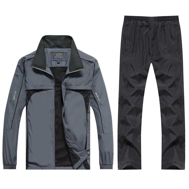 Middle-aged Men's Sportswear Spring And Autumn Two-piece Suit