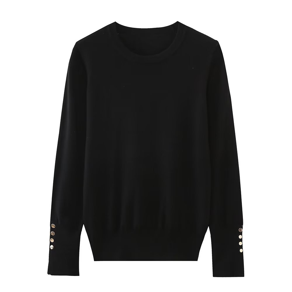 Women's Round Neck Slim Bottoming Basic Sweater
