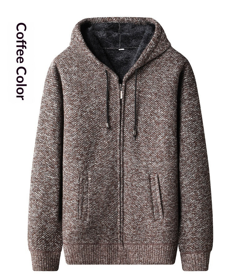 Spring And Autumn Cardigan Men's Korean Version Thickened Sweater