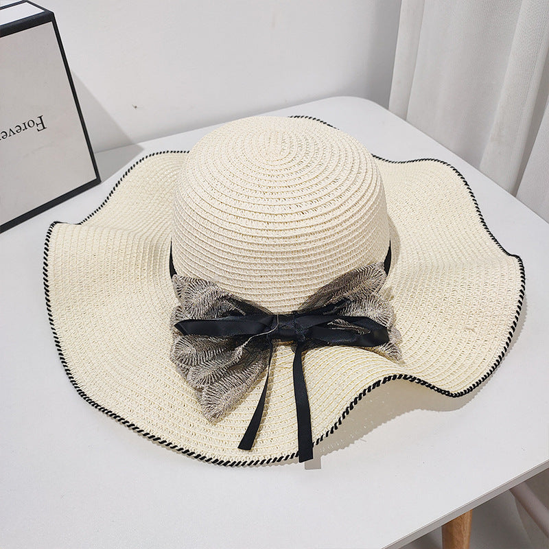 Summer Beach Straw Hat Korean Style All-match Lace