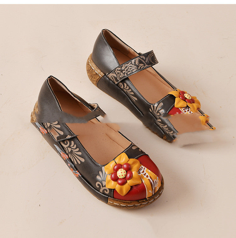 Ethnic Style High-quality Flat-heel Platform Women's Single Shoes