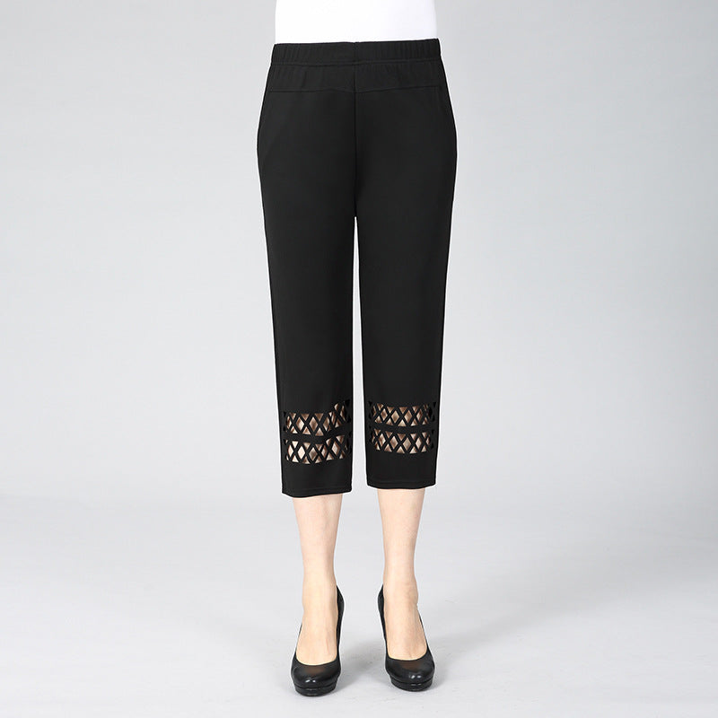 New Straight Hollow Embroidered Casual Pants