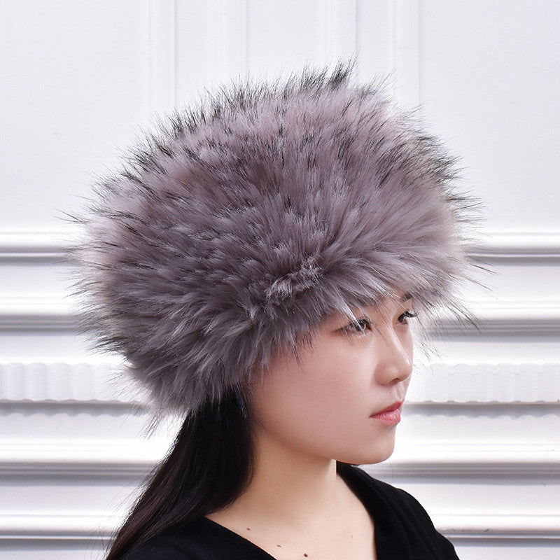 Women's Fashionable All-Match Hat, Northeast Ethnic Style Artificial Wool Hat, Winter